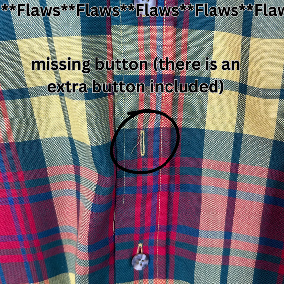 Vintage Sears Roebuck Mens Button Up Shirt Size XXL Plaid Single Needle Country - Picture 5 of 10